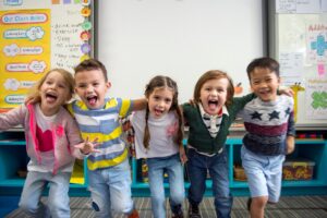 Happy kids at elementary school